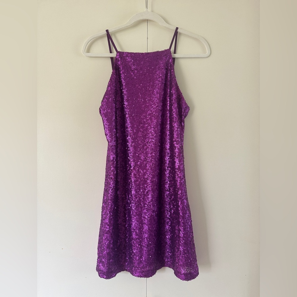 Lulu's Purple Sequin Dress